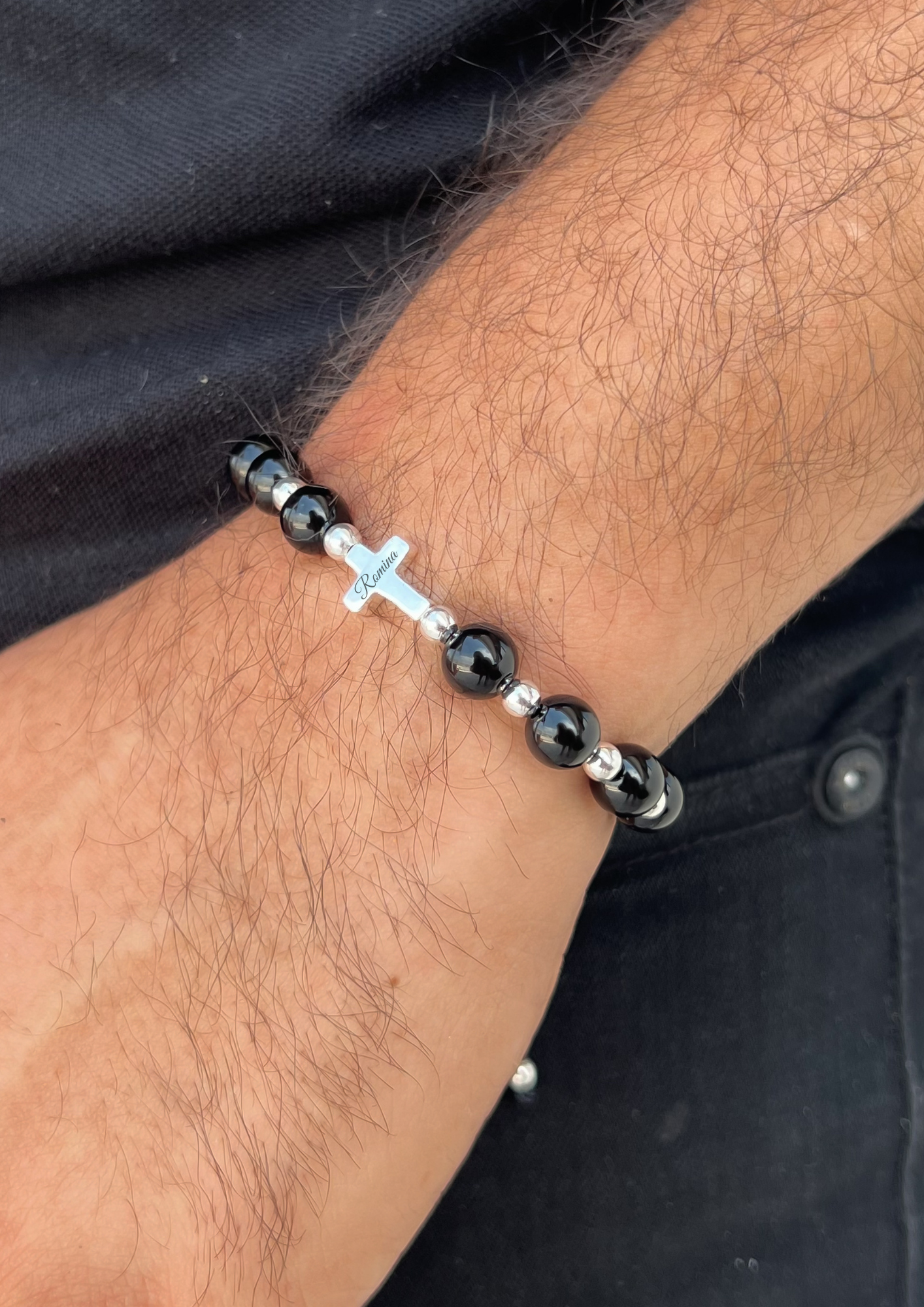 Pulso Cruz Plata personalizado