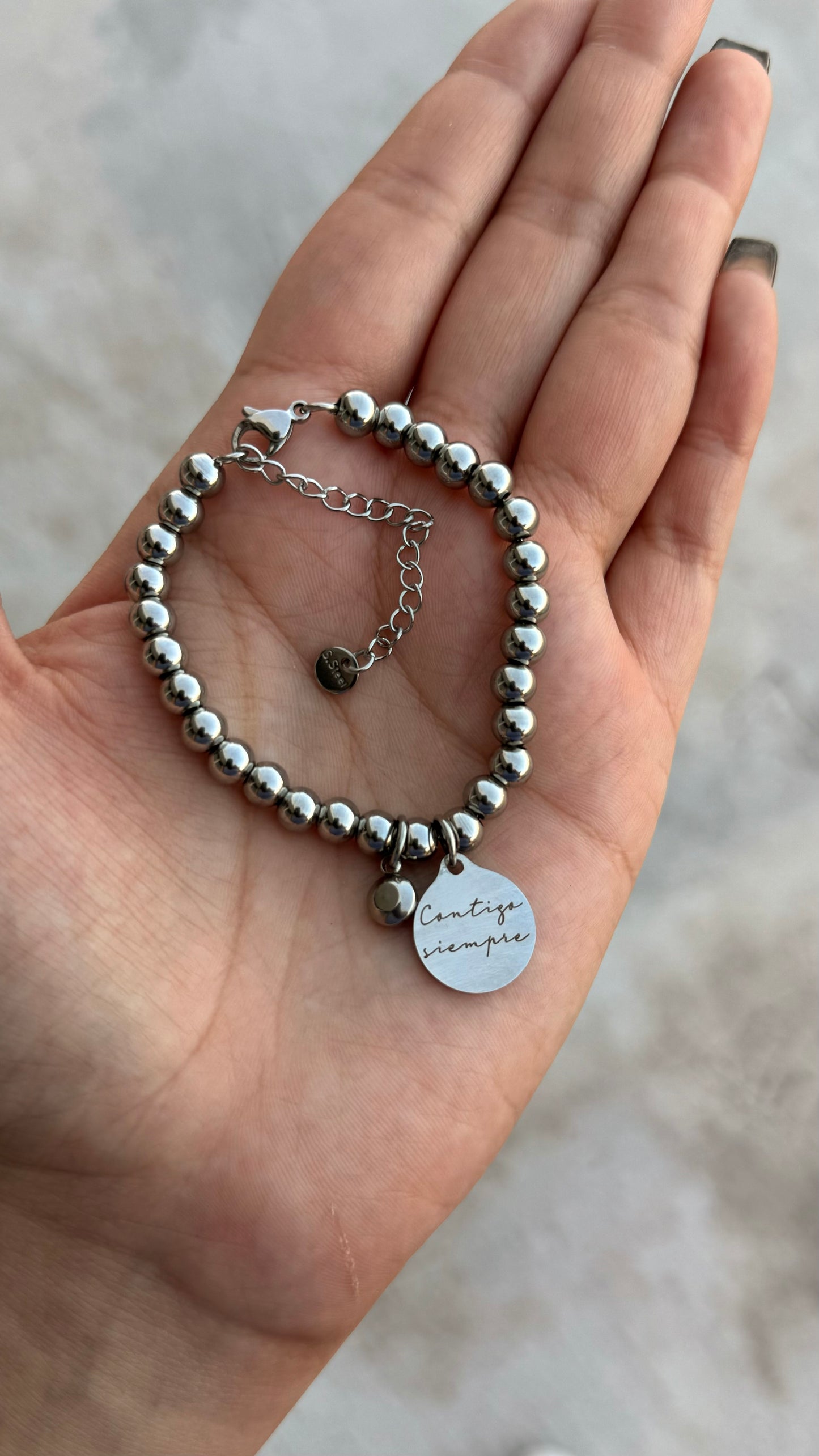 Pulsera Clau con fotografía en acero inoxidable