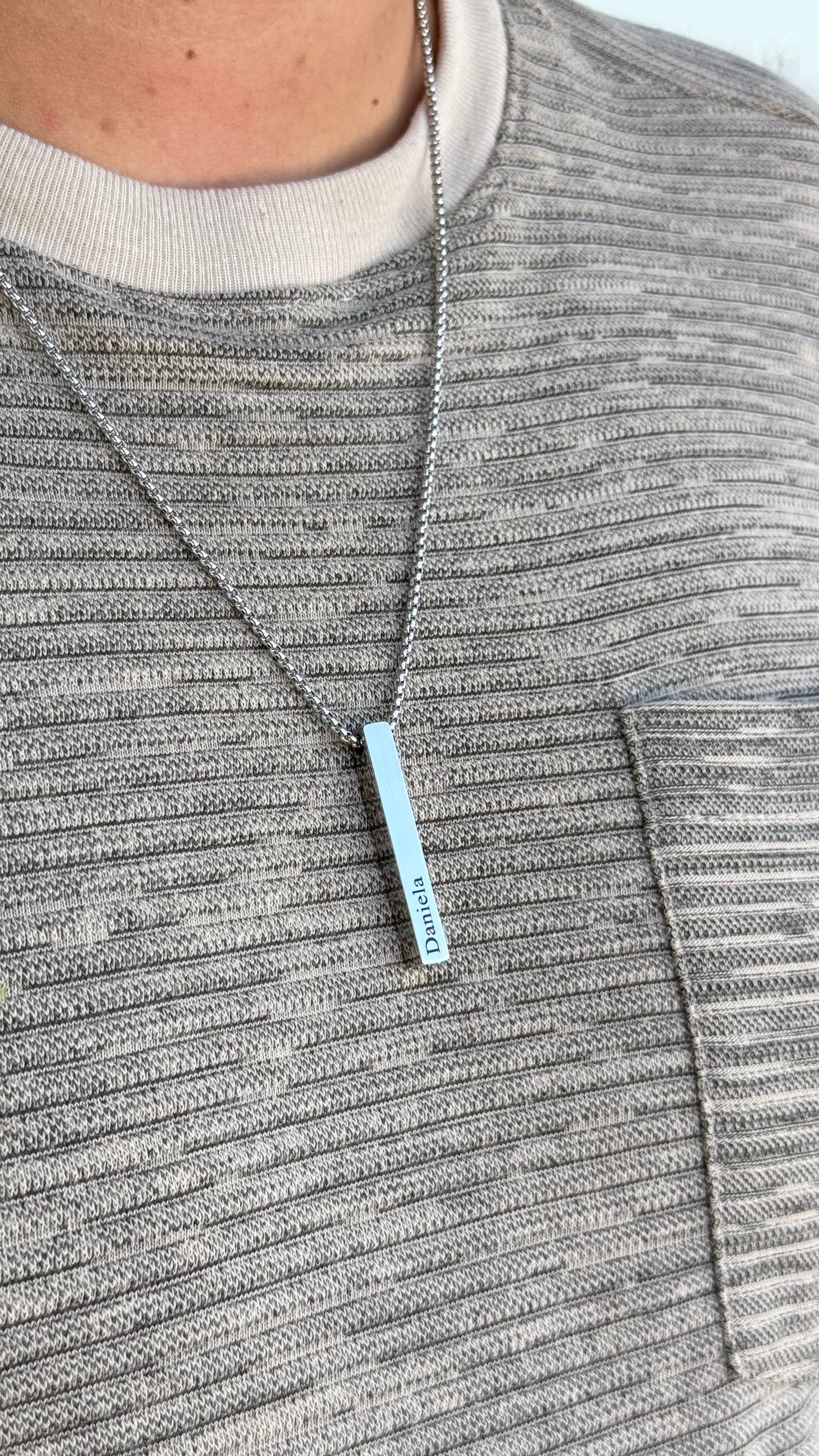 Collar Barra name - Personalizada en Acero