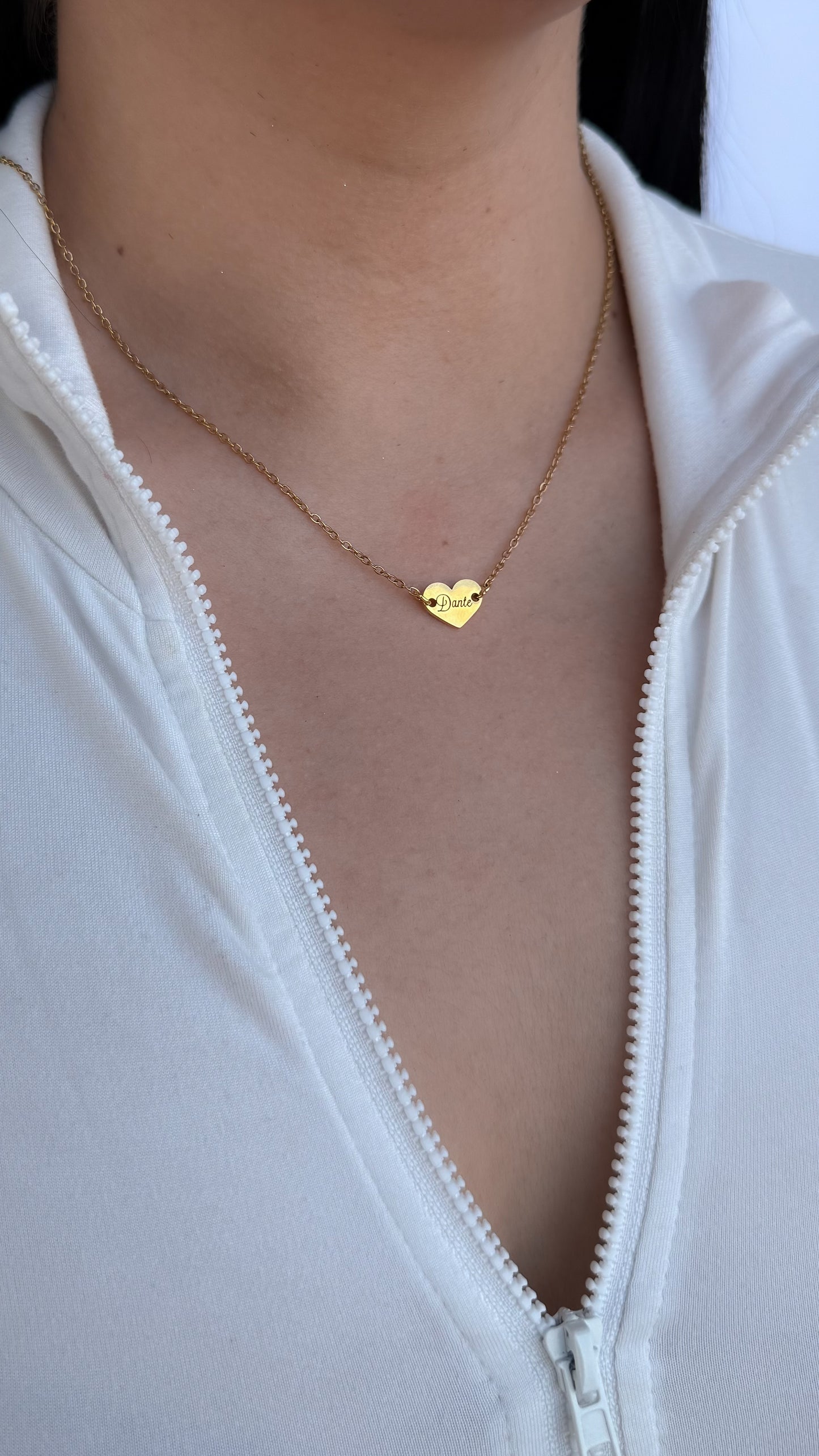 Collar corazones name - Personalizado en acero