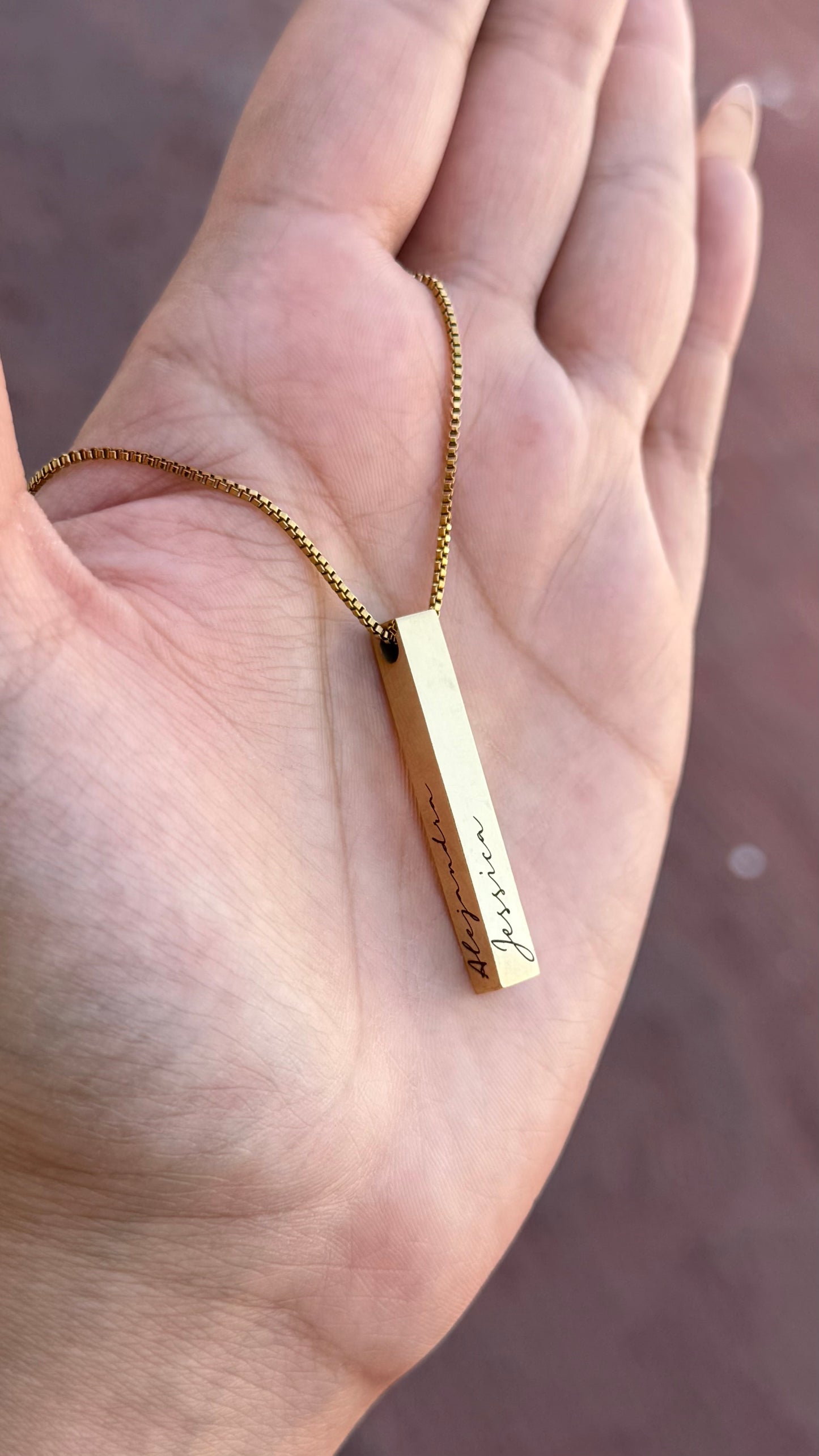 Collar Barra name - Personalizada en Acero