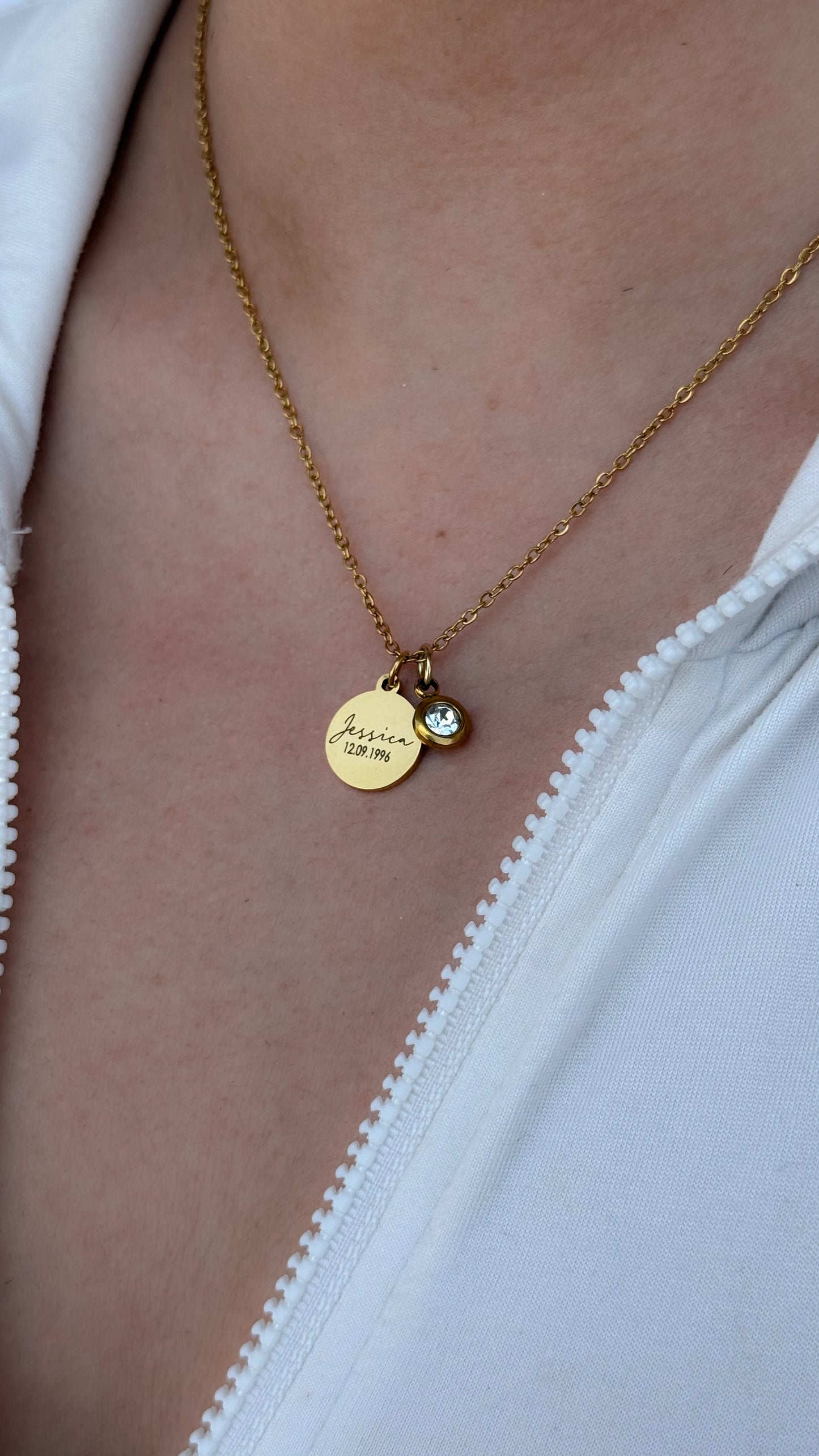 Collar círculo Name - Personalizado en Acero