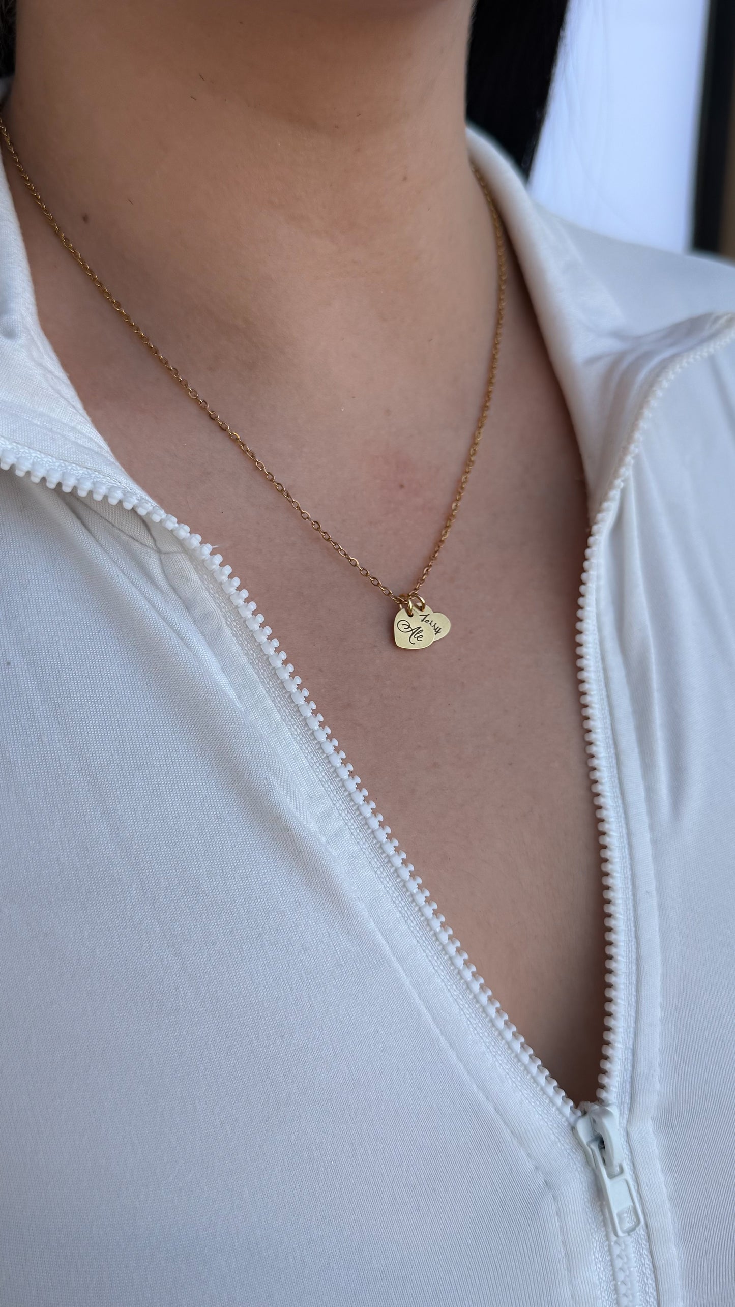 Collar Lina - Corazones personalizados en acero