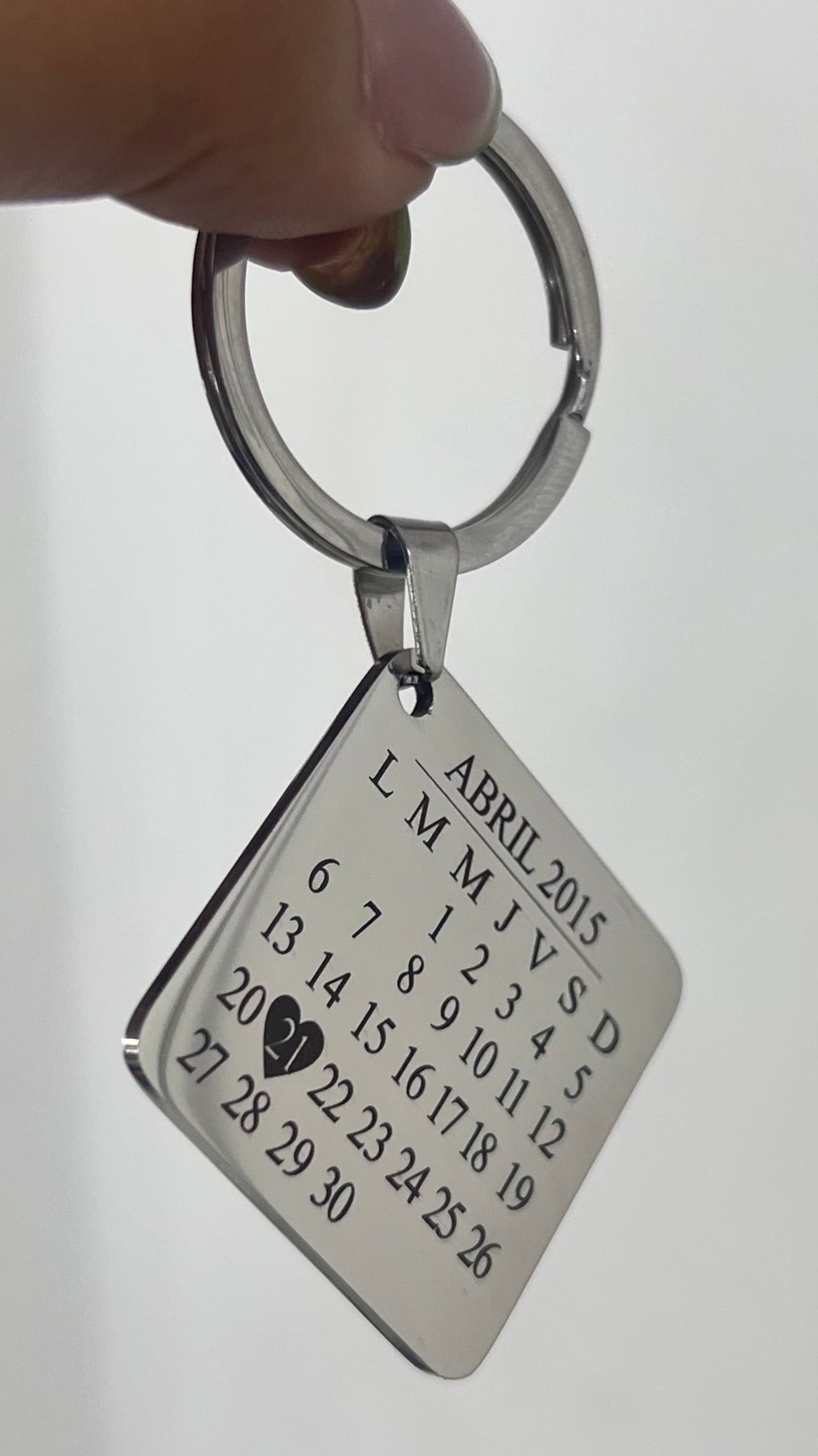 Llavero calendario - Personalizado en Acero