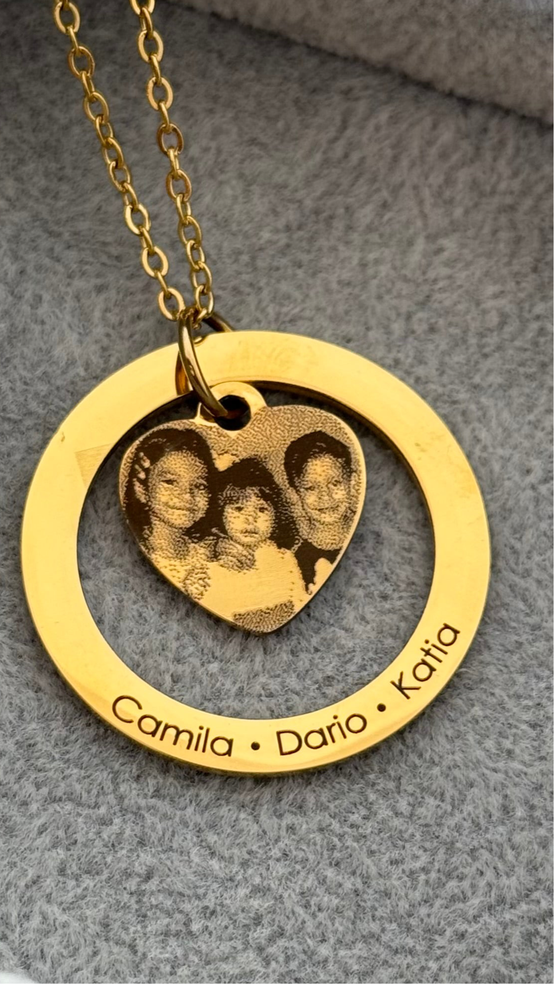 Collar Nilo personalizado con foto en acero inoxidable