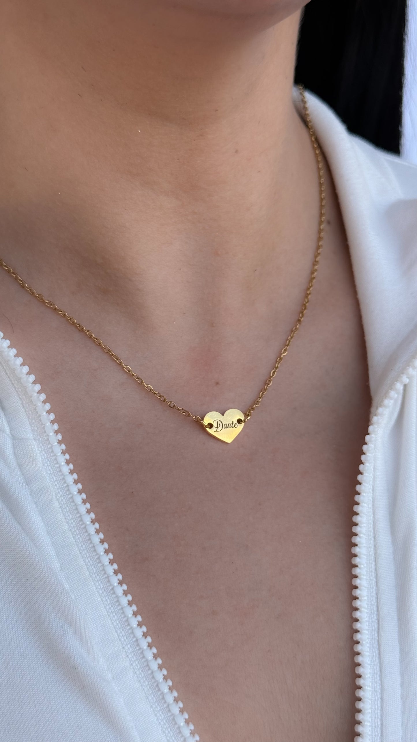 Collar corazones name - Personalizado en acero