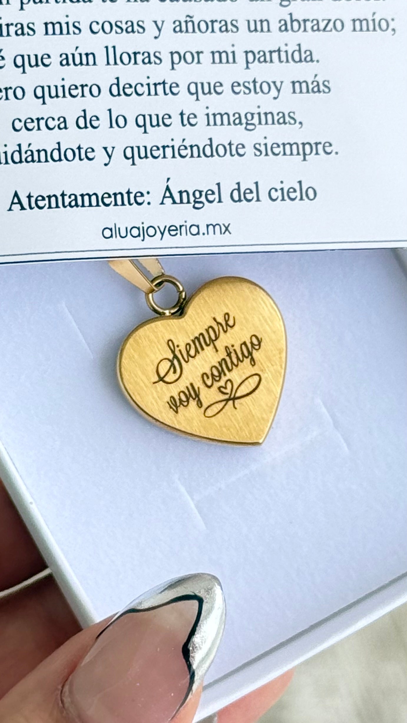 Collar Dany - Corazón con Foto Acero Inoxidable