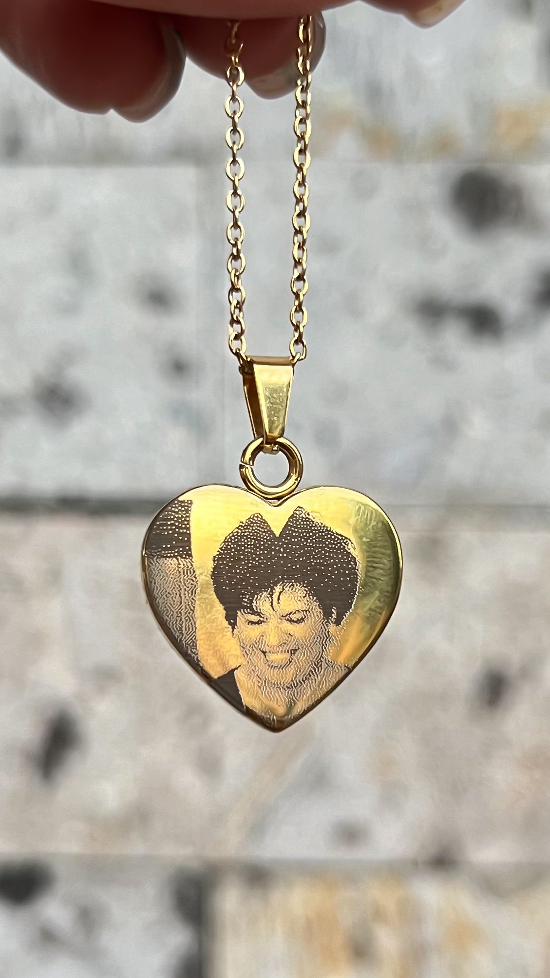 Collar Dany - Corazón con Foto Acero Inoxidable