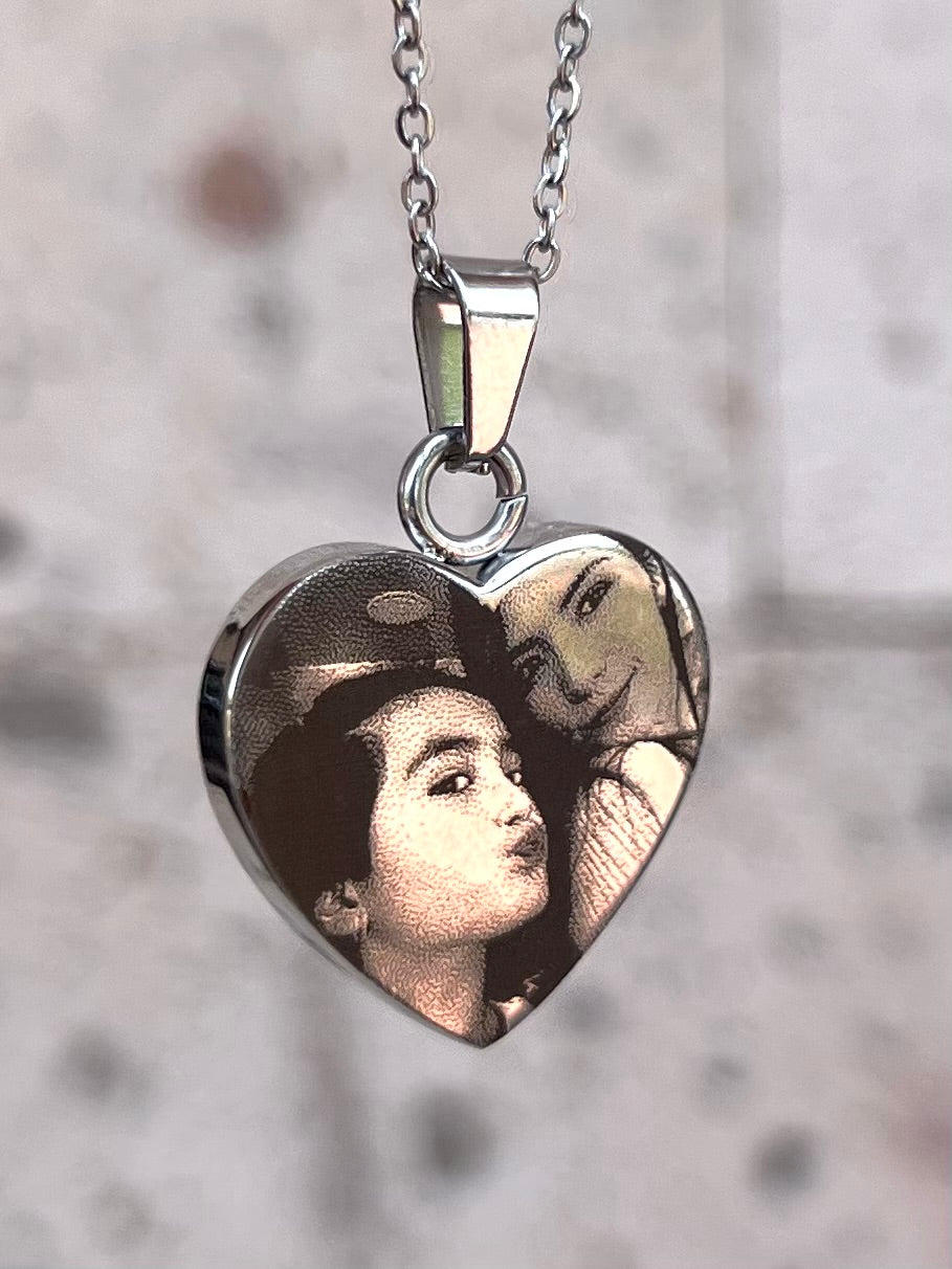 Collar Dany - Corazón con Foto Acero Inoxidable