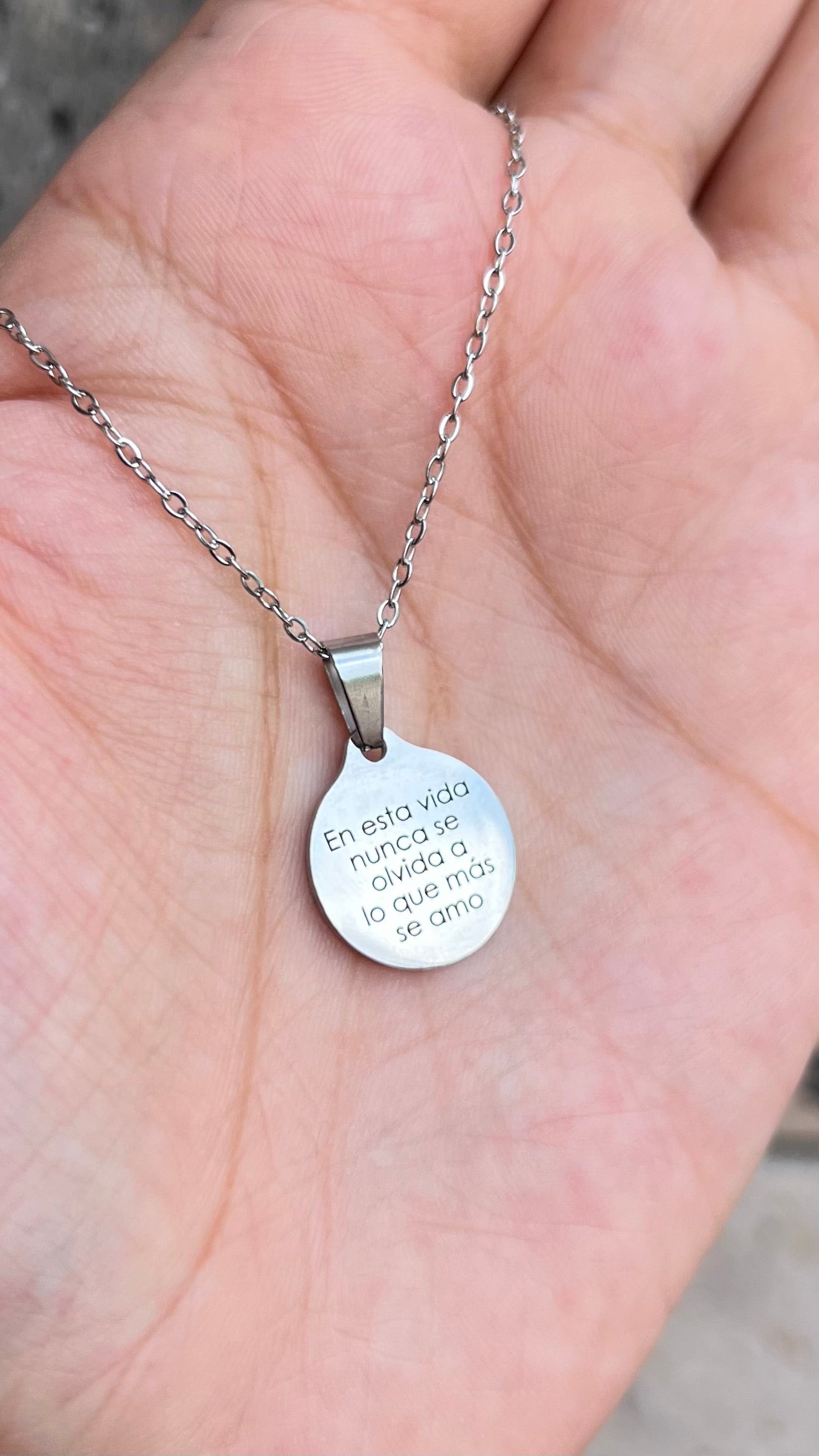Collar baby círculo - Personalizado en acero
