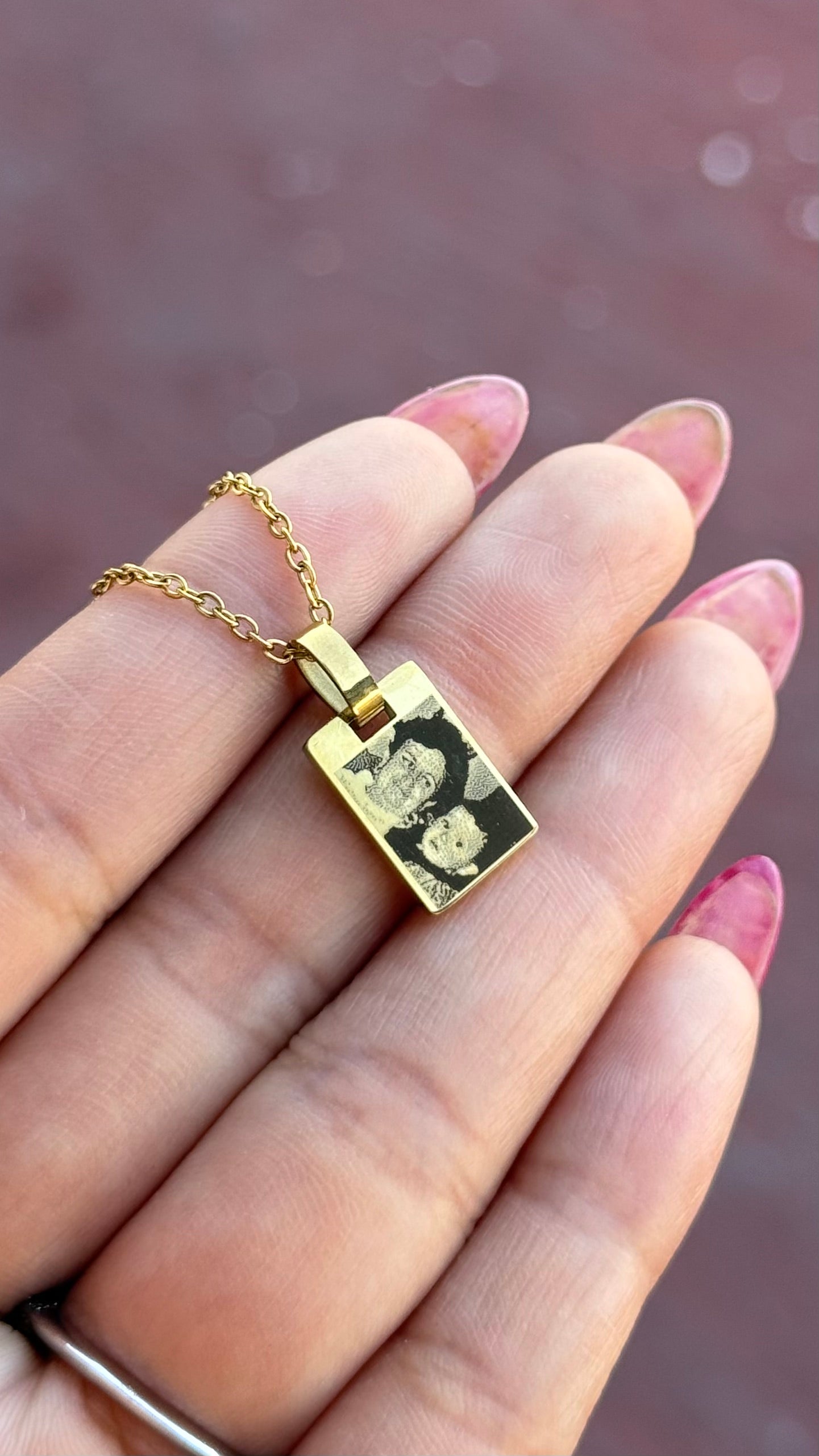 Collar Verona - personalizado con fotografia en acero