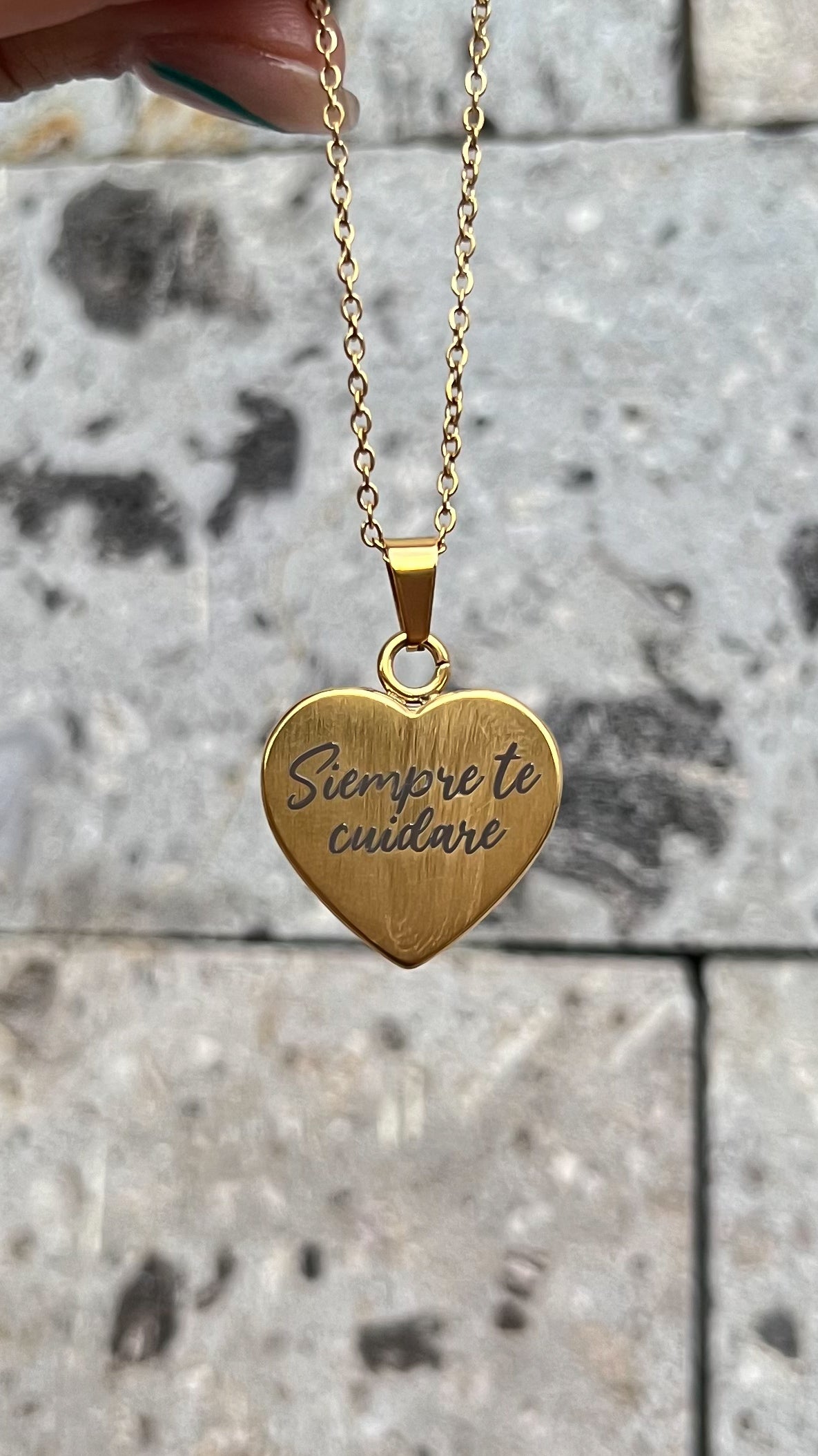 Collar Dany - Corazón con Foto Acero Inoxidable
