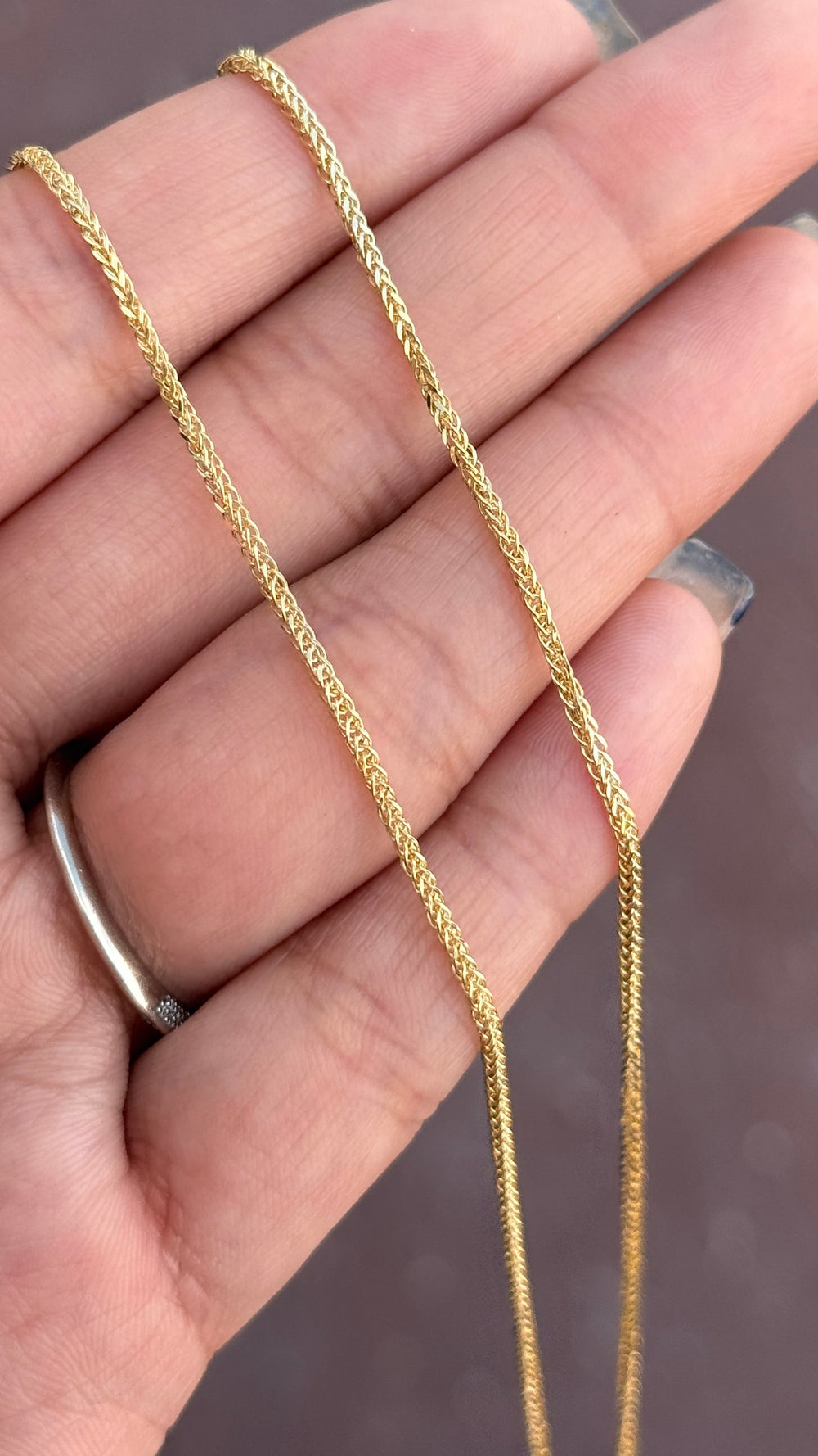 Cadena tejido chino 2 mm Oro 10k italiano