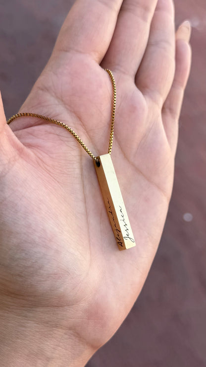 Collar Barra name - Personalizada en Acero