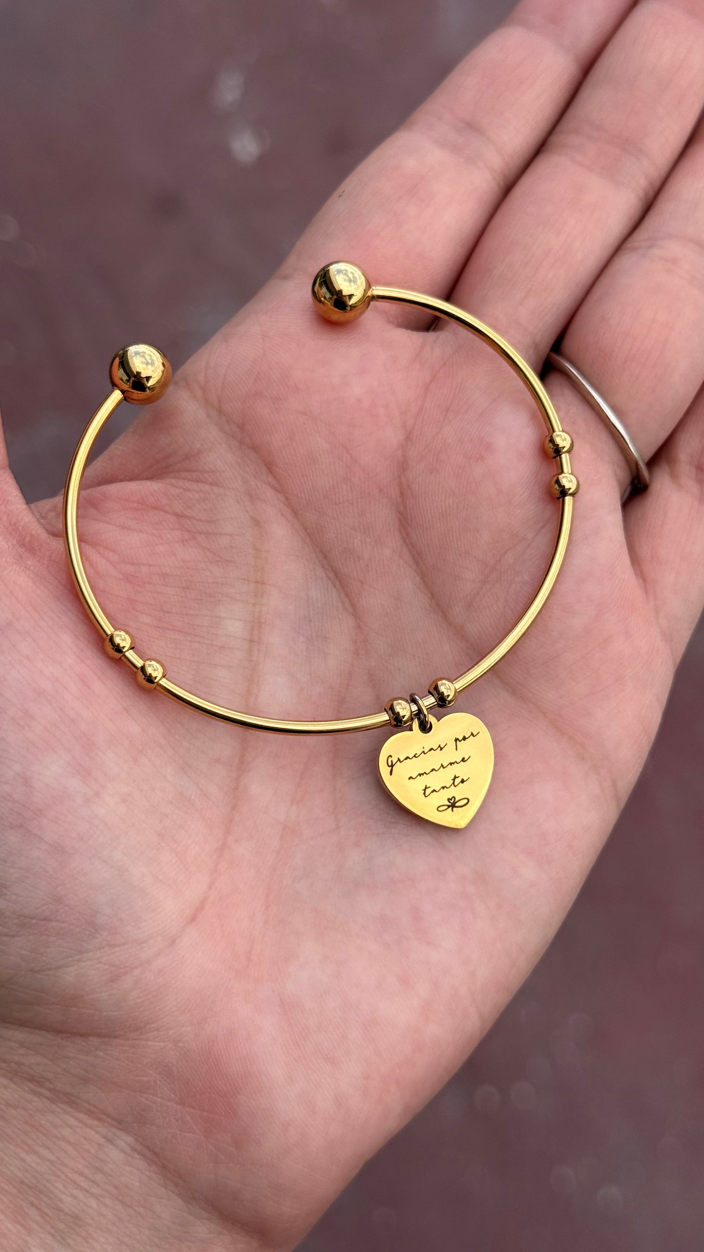 Brazalete corazón - fotograbado Acero inoxidable