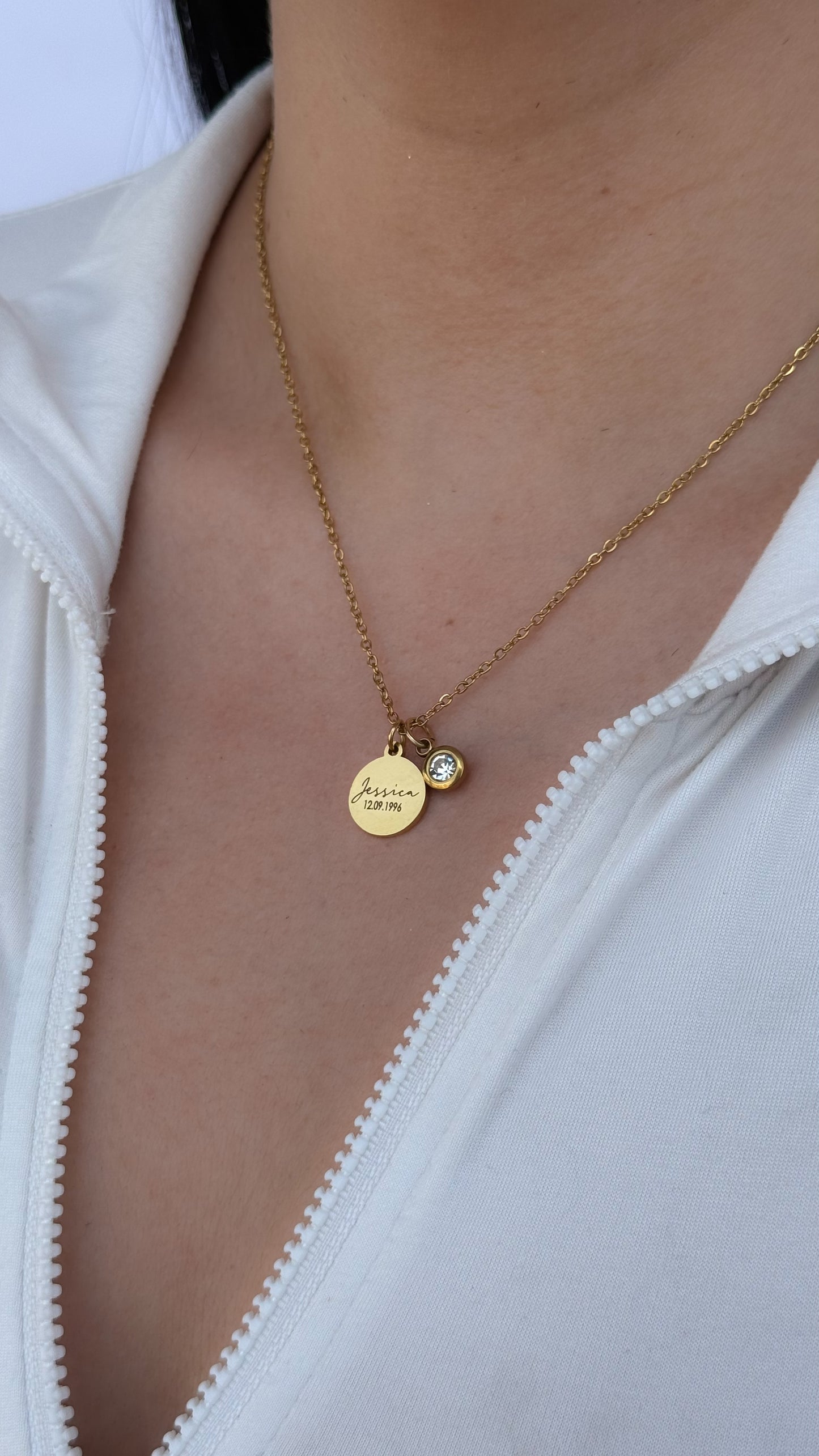 Collar círculo Name - Personalizado en Acero