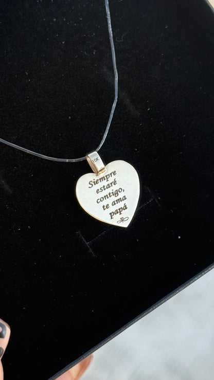 Dije corazón mini personalizado en Oro 10k