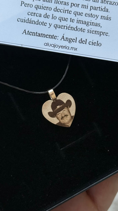 Dije corazón mini personalizado en Oro 10k