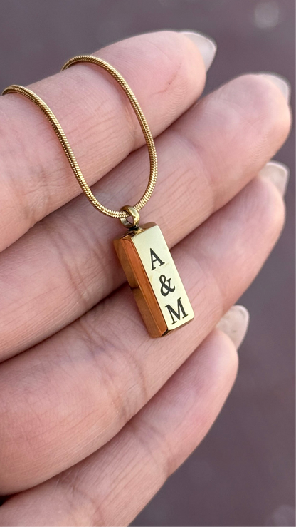 Collar lingote - Personalizado con nombre en Acero