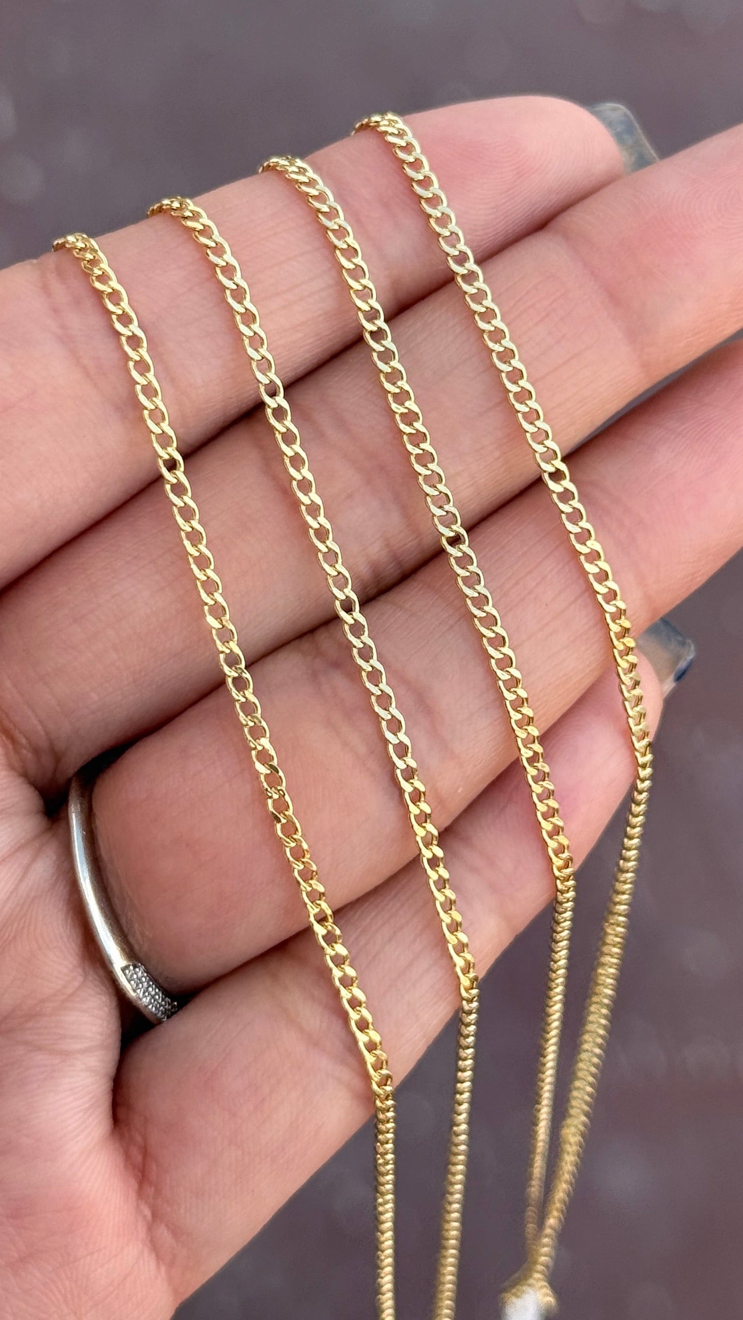Cadena Barbada 2.5 mm Oro 10k italiano