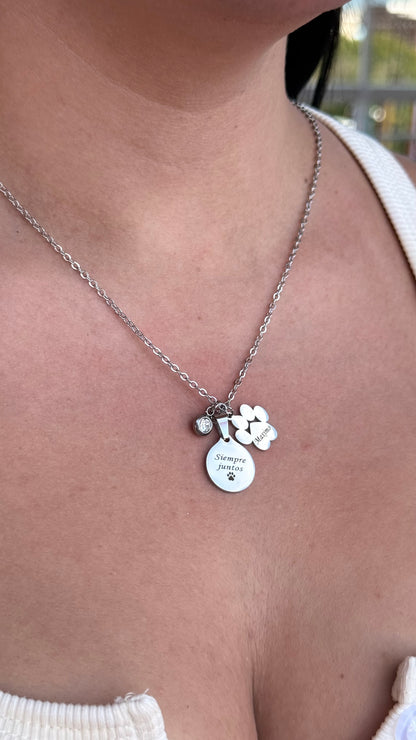 Collar Homero - Personalizado con foto y huella de perro en Acero