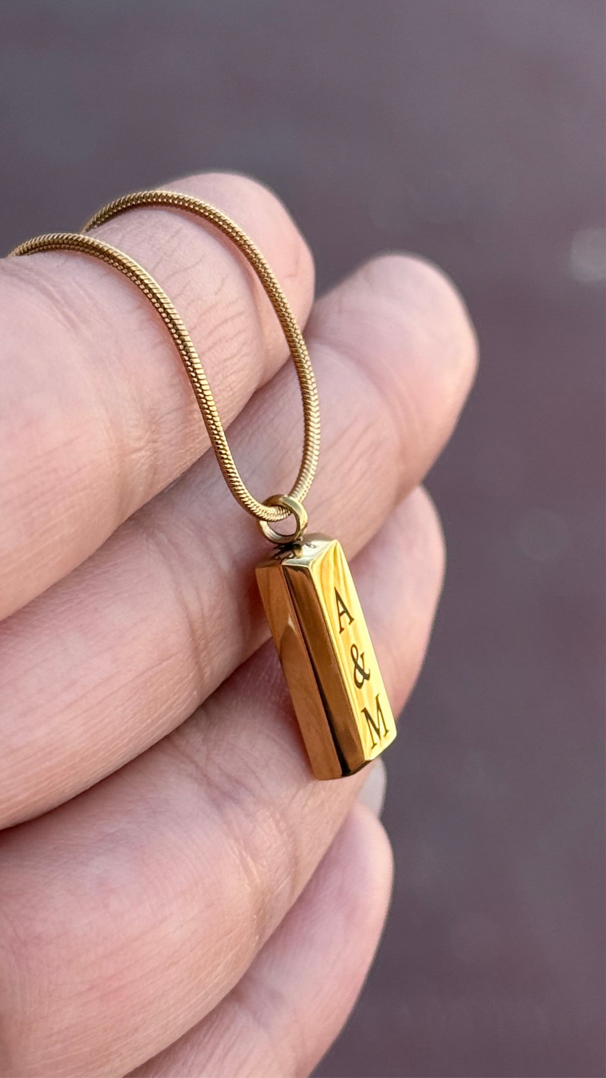 Collar lingote - Personalizado con nombre en Acero