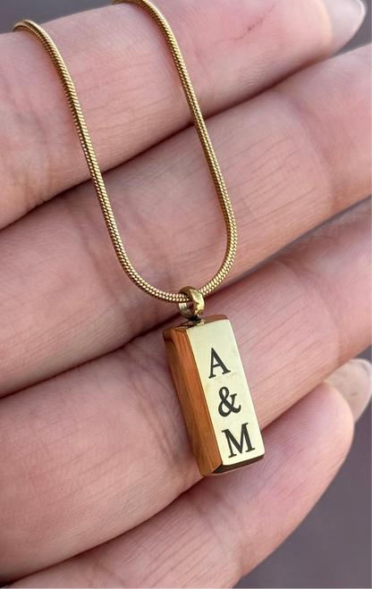 Collar lingote - Personalizado con nombre en Acero
