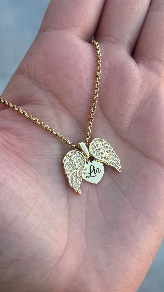 Collar Ángel personalizado con nombre