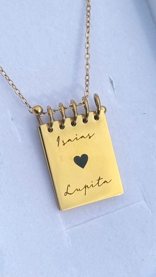Libreta personalizada con foto - Acero inoxidable