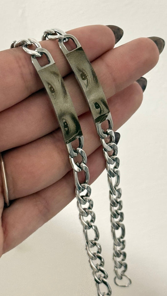 Dúo de esclavas Mirada acero inoxidable Plateado