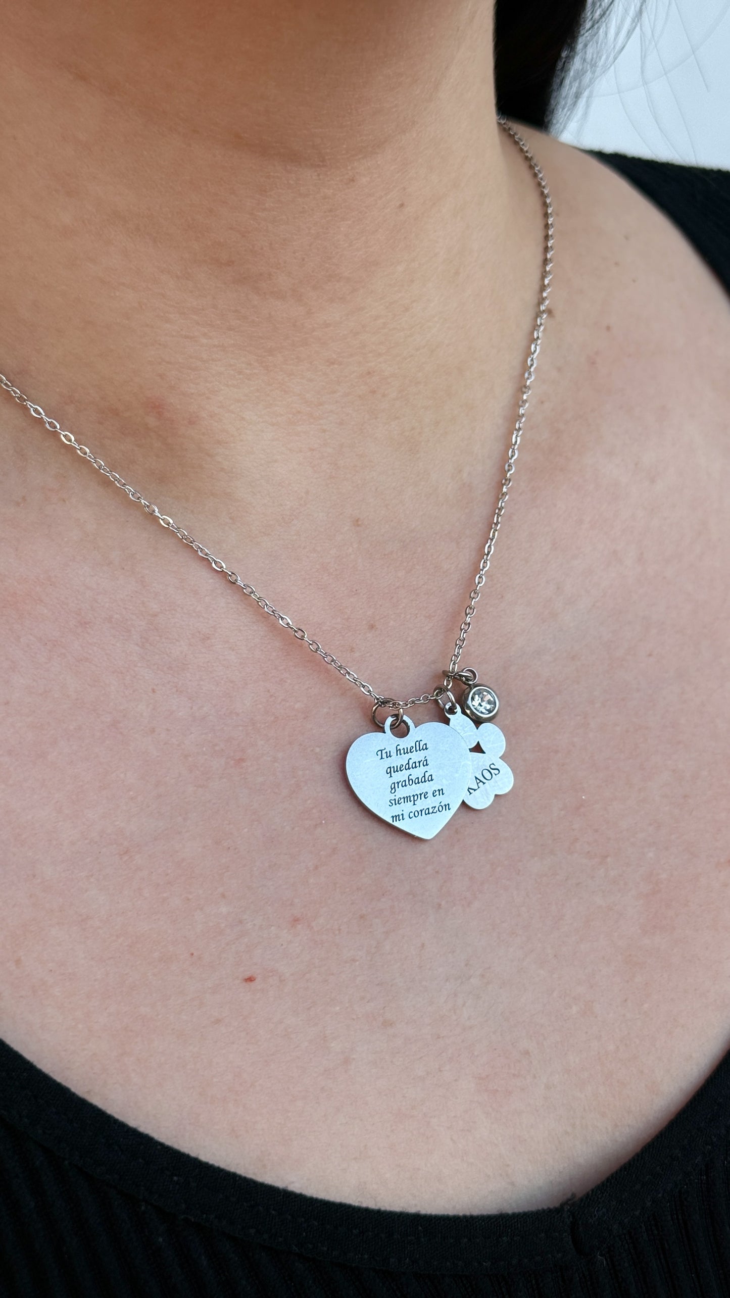 Collar Kaos - Personalizado con foto y huella de perro en Acero