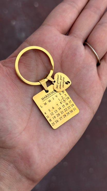Llavero calendario - Personalizado en Acero
