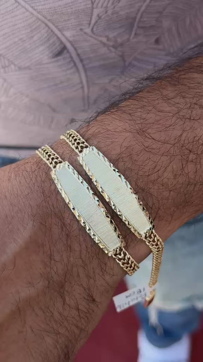 Esclava estilo Petatillo personalizada en Oro 10k